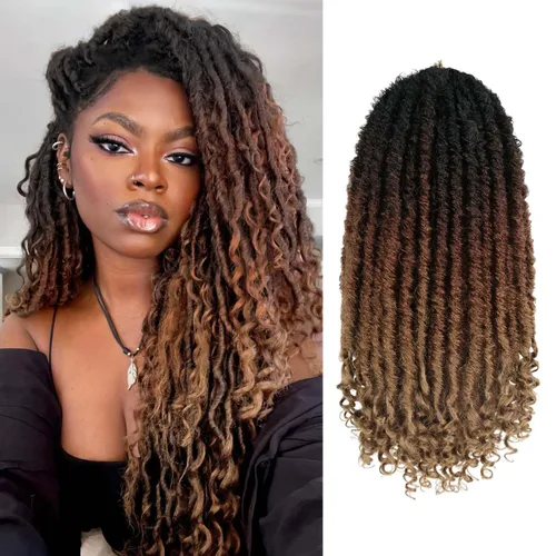 Miniatura 19 de 6 paquetes de cabello de ganchillo Goddess Locs, locs falsos rectos de 12 pulgadas para ganchillo, extensiones de cabello sintético suave rizado