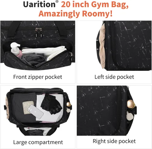 Miniatura 33 de Bolsa de gimnasio para hombre, 55 L, duradera, grande, para viajes, entrenamiento, fitness