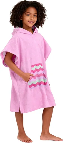 Miniatura 14 de MissShorthair Toalla Poncho para niños, toalla de playa con capucha para niñas y niños, poncho de surf, bata cambiante, toalla de baño de Rayas