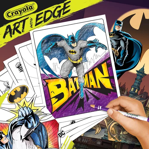 Miniatura 7 de Crayola Dibujos para colorear de Batman (28 páginas), incluye póster de Batman, colorear para adultos, regalo coleccionable