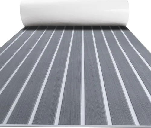 Miniatura 14 de FOCEAN Boat Flooring EVA Foam Boat Decking Faux Teak Marine Flooring Marine Mat Sheet for Motorboat Jon Boats Bass Boat RV Kayak, 94.5"x