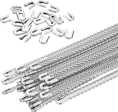 Miniatura 9 de PATIKIL Deshuesado de acero inoxidable 304 en espiral de 0.157 in, corsé de metal plano con 24 puntas de acero para corsé, cordones, disfraces
