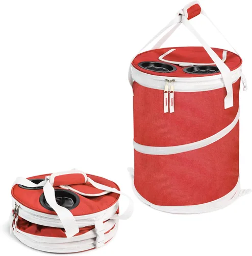 Miniatura 8 de Bolsa enfriadora plegable desplegable y baúl de hielo, aislada, ligera con interior impermeable y portavasos integrado, enfriador portátil a prueba