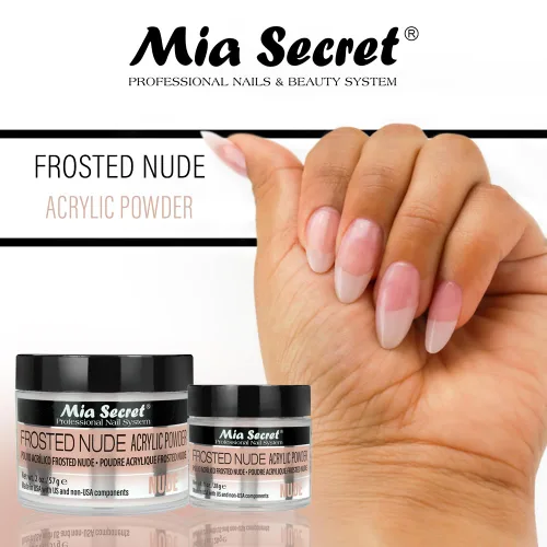 Miniatura 2 de Mia Secret Polvo acrílico nude esmerilado fabricado en Estados Unidos, varios tamaños (1 oz.)