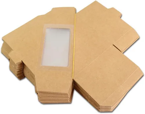 Miniatura 3 de 50 cajas desechables de papel para tartas, sin BPA, caja pequeña de cuña para sándwich, recipientes triangulares de 4.7 pulgadas con ventana