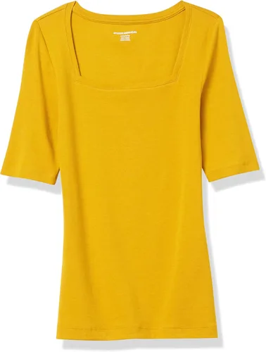 Miniatura 109 de Amazon Essentials - Camiseta de manga corta y cuello cuadrado para mujer
