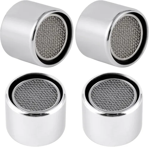 iFealClear Aireador de grifo de 4 piezas, adaptador aireador de grifo de fregadero de cocina con carcasa de latón macizo, rosca hembra de 55/64