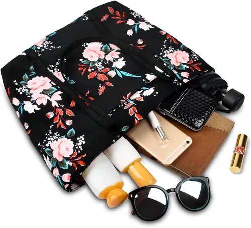 Miniatura 5 de Bolso de hombro floral para mujer, impermeable, para adolescentes, playa, escuela