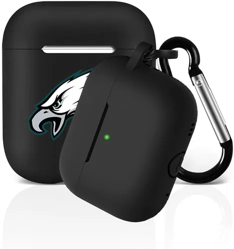 Miniatura 34 de Funda protectora de silicona para 49ers compatible con AirPods de 1ª/2ª generación, funda de carga, llavero