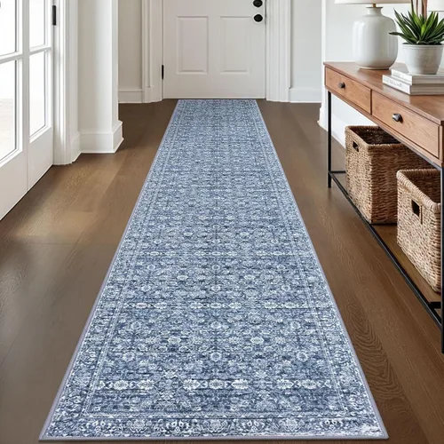 Miniatura 28 de SIILOOM Alfombra antideslizante de pasillo moderna de 2 x 5, súper suave, para pasillos, decoración para cocina, alfombras para pasillos sin 2-Verde