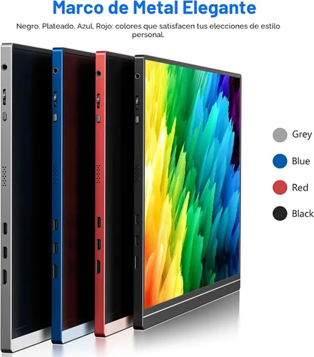 Miniatura 8 de Veout Monitor portátil de 16 pulgadas para laptop, pantalla externa de viaje FHD IPS de 1920 x 1200P, doble USB-C y mini-HDMI, filtro de luz azul