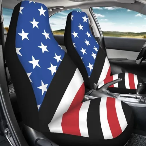 Miniatura 4 de Fundas de asiento de coche con estampado de bandera estadounidense, fundas cómodas para asientos de automóvil, duraderas, ajuste universal