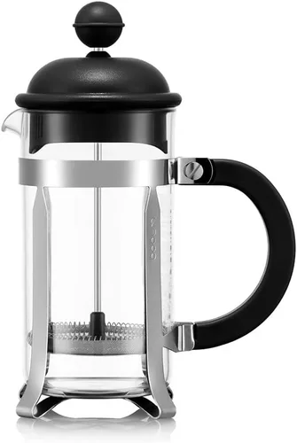 Miniatura 2 de Bodum Caffettiera Cafetera de prensa francesa, tapa de plástico negro y marco de acero inoxidable, 3 tazas, 12 onzas Negro/Cromo