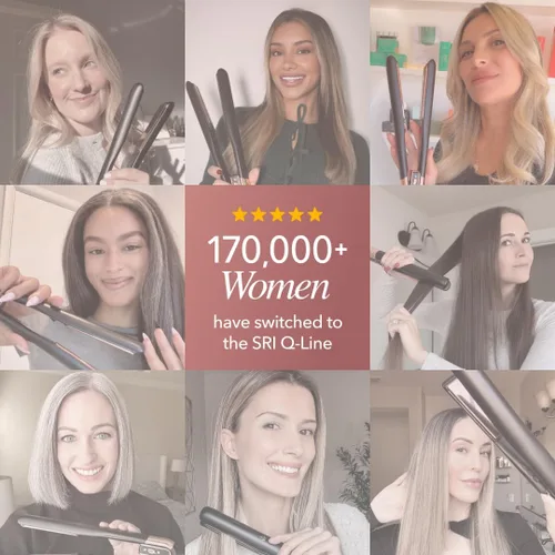 Miniatura 7 de SRILabs StyleQ Plancha plana alisadora de cabello Styler - Tecnología GraphFlow, iones negativos, terapia de luz infrarroja, 12 configuraciones
