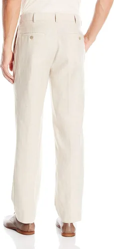 Miniatura 2 de Cubavera Pantalón de vestir de mezcla de lino con frente plano para hombre talla de la cintura 30 - 54 grande y alto
