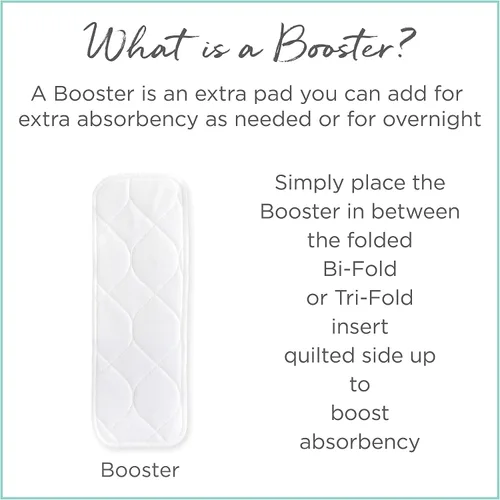 Miniatura 5 de Honest Hybrid - Funda para pañales de tela + inserciones reutilizables Super Boosties, tamaño mediano (12-25 libras), fundas de muselina de algodón