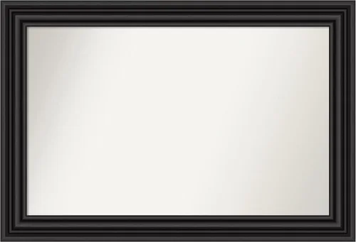 Miniatura 240 de Amanti Art Espejo personalizado, espejo de baño negro puente, espejo de pared o espejo de tocador de baño sobre el fregadero (26 x 26 pulgadas)