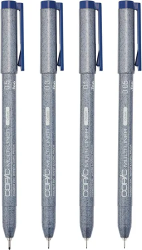 Miniatura 2 de Copic Multiliner Cobalt Fine - Juego de 4 piezas