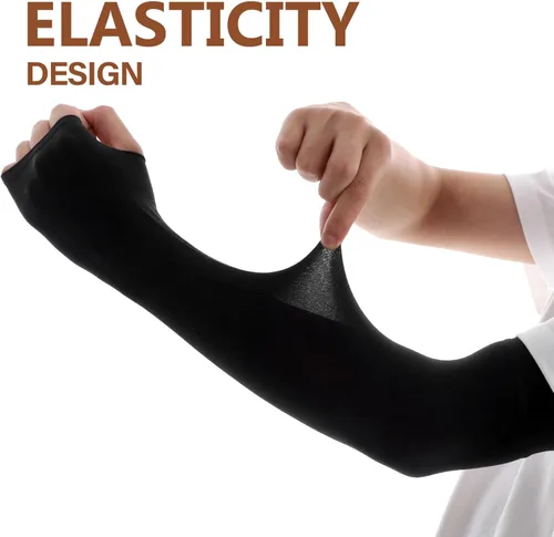 Miniatura 4 de ORFOFE 3 pares de protección UV manguito brazo protector codo manga hombres mujeres deportes sol manga acolchada hielo codo protector