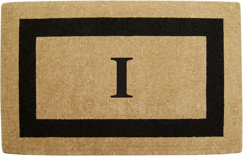 Miniatura 39 de Tapete de fibra de coco natural, para puerta de entrada, rectangular, resistente, para patio, atrapador de suciedad antideslizante, decoración