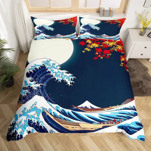 Miniatura 21 de Erosebridal Juego de ropa de cama para niños, juego de funda de edredón de sirena tamaño individual, funda de edredón femenina de escamas de peces