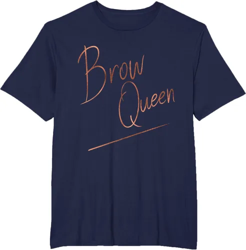 Miniatura 14 de Brow Queen Ombre - Camiseta de escritura a mano, regalo para artista de maquillaje, Negro, S