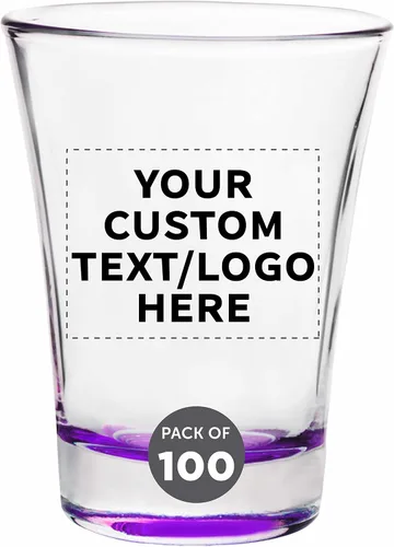Miniatura 22 de Vasos de chupito personalizados de 2 onzas, juego de 100, paquete personalizado a granel, ideal para bodas, fiestas, cumpleaños, regalos, color azul