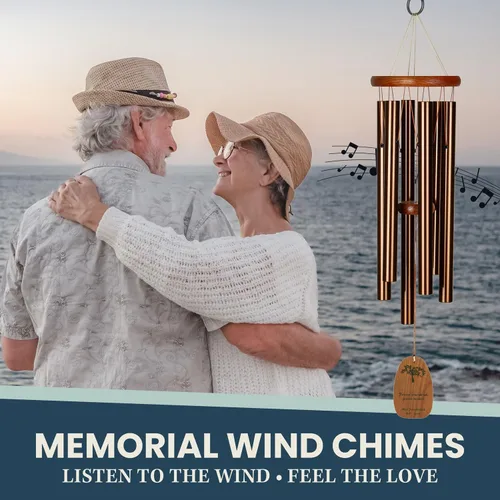 Miniatura 3 de Campanillas de viento Woodstock personalizadas Amazing Grace conmemorativas para exteriores de 24'' de bronce medio, campanilla de viento