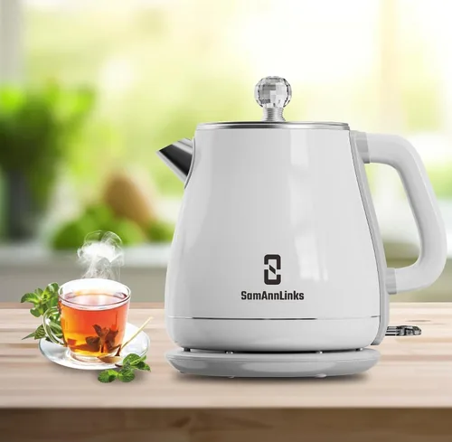 Miniatura 10 de Hervidor eléctrico – Tetera inalámbrica de 1.8 L, interior de acero inoxidable, ebullición rápida, aislamiento de doble pared, apagado automático