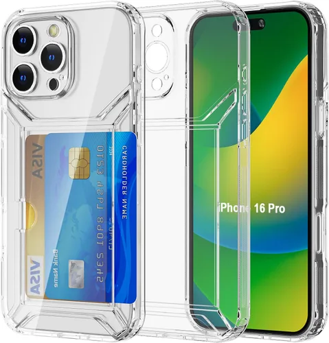 Miniatura 200 de AICase Funda protectora para iPhone 16 compatible con iPhone 16, delgada, ligera, transparente [no amarillenta] Diseño vibrante