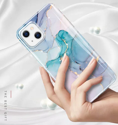 Miniatura 3 de luolnh Funda dorada brillante compatible con iPhone 15 Plus, diseño de mármol, a prueba de golpes, delgada y suave, funda de silicona para iPhone 15