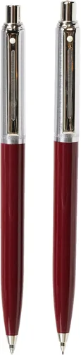 Miniatura 6 de Sheaffer Sentinel, barril de resina de grano de café, tapa cromada, borde de placa de níquel, bolígrafo (E23212551)