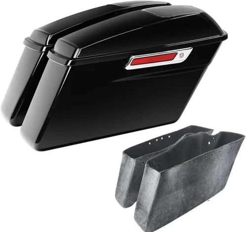 Miniatura 17 de TCT-MOTORPARTS Alforjas rígidas extendidas de 5 pulgadas x 7 pulgadas para bocinas Harley 2014-2024 Touring Road King, Road Glide, Street Glide