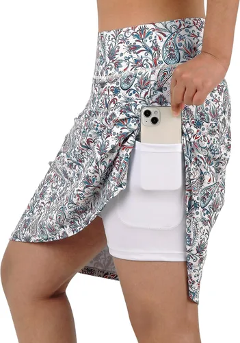 Miniatura 41 de ANIVIVO Faldas pantalón para mujer de 20 pulgadas de longitud a la rodilla, faldas deportivas de pickleball para tenis, golf y pickleball