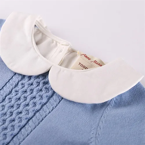 Miniatura 3 de Mameluco de punto con cuello de Peter Pan para bebé, ropa de una sola pieza, overol de ropa de bebé