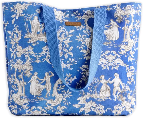 Miniatura 15 de Maison d' Hermine - Bolsa de lona de algodón reutilizable para mujeres, con asa para el hombro, bolsas a granel para compras y viajes