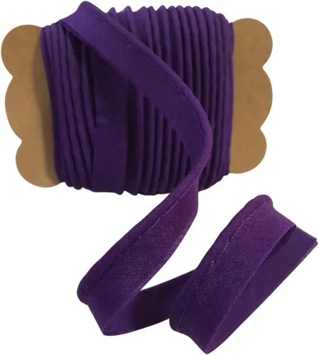 Cinta al bies de 1/2 pulgada x 10 yardas, poliéster para costura, manualidades, cinta de encuadernación para dobladillo, costura, costura, Morado