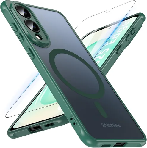 Miniatura 15 de OWKEY Funda magnética para Samsung Galaxy S23 de 6.1 pulgadas, para Magsafe con protector de pantalla, protección de grado militar, a prueba