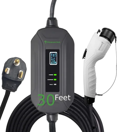 Miniatura 23 de PRIMECOM - Cargador de vehículo eléctrico de nivel 2 (EV) (220 V/240 voltios, 16 amperios), cargador portátil EVSE inteligente para automóvil, 30