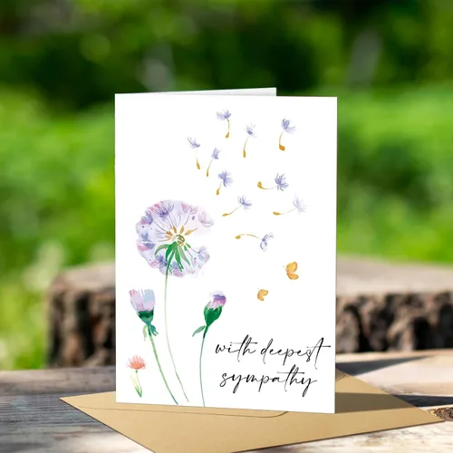 Miniatura 8 de Obbyidk Paquete de 40 tarjetas de condolencias con sobres, tarjetas de condolencia de flores de acuarela, tarjeta de duelo, juego de caja a granel