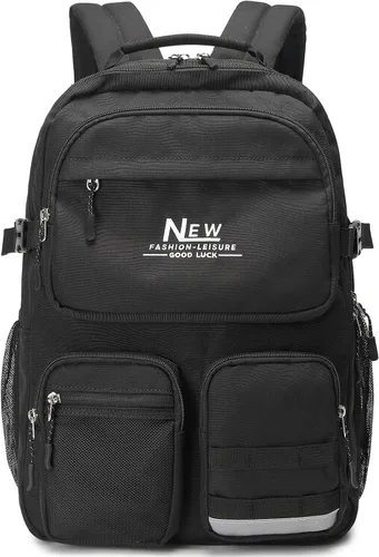 Miniatura 9 de Mochila para adolescentes, niñas, niños, resistente al agua con bolsillo para laptop de 15.6 pulgadas para viajes, escuela, universidad, Beige