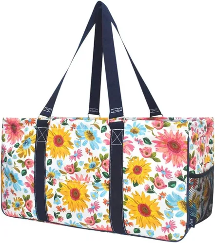 Miniatura 32 de NGIL Bolsa de comestibles reutilizable extra grande plegable de gran tamaño para comestibles, almacenamiento, picnic, playa, Flecha-negro