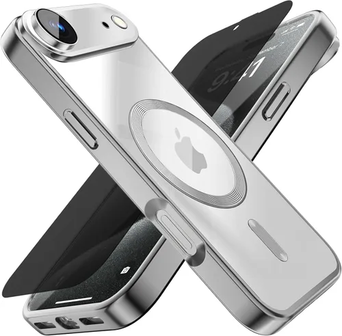 Miniatura 10 de Misscase Funda MagSafe compatible con iPhone 12 Pro Max con protector de lente de cámara, protección completa, funda magnética transparente