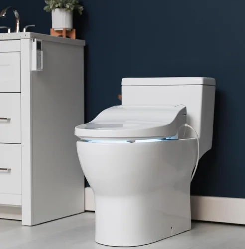 Miniatura 5 de Alpha JX asiento para inodoro o bidé con tapa, color blanco, luz LED, funcionamiento silencioso, control remoto inalámbrico., JX-EW, 1460.00watts