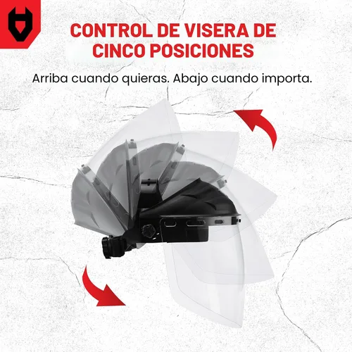 Miniatura 6 de NoCry Protector facial de seguridad premium para esmerilar y cortar — Visera transparente antivaho, resistente a los impactos y arnés ajustable