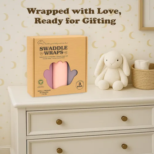 Miniatura 8 de Sacos de dormir para recién nacidos de 0 a 3 meses, mantas para recién nacidos, bebés, niñas y niños, 100% algodón orgánico (paquete de 3)