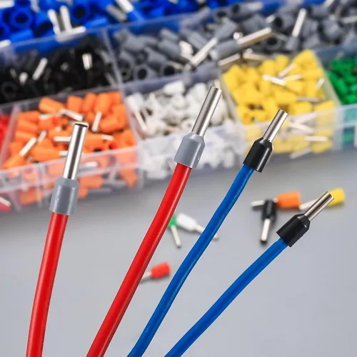 Miniatura 5 de Kit de 800 conectores de virola de alambre, AWG 22-10, kit de conectores de terminales de casquillo de cable con aislamiento de nailon de cobre