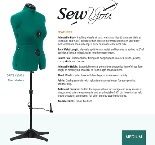 Miniatura 2 de Maniquí para costura Sew You de Dritz, ajustable, M