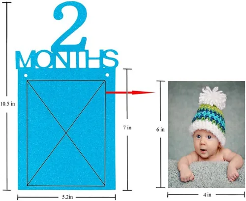 Miniatura 2 de Cartel de fotos de primer cumpleaños para niño y niña, cartel de fotos de primer cumpleaños, registro de crecimiento del bebé, imágenes de 1 a 12