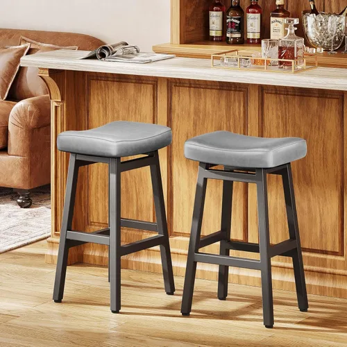 Miniatura 16 de Raynesys - Juego de 2 taburetes de bar de altura de mostrador, Taburetes de bar de 24 pulgadas para encimera de cocina, Taburetes de cocina